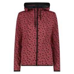 Bedruckte Damen-Fleecejacke mit Kapuze