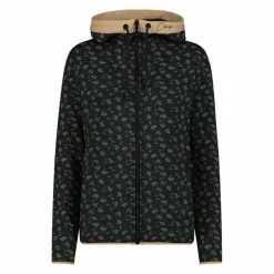 Bedruckte Damen-Fleecejacke mit Kapuze