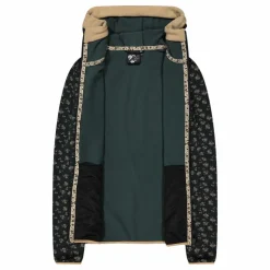 Bedruckte Damen-Fleecejacke mit Kapuze