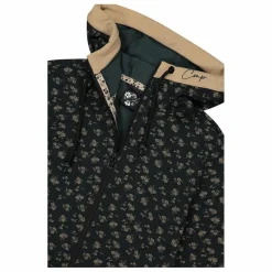 Bedruckte Damen-Fleecejacke mit Kapuze