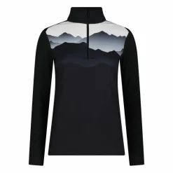 Bedrucktes Half-Zip-Fleeceshirt aus Softech für Damen