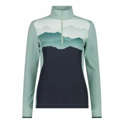 Bedrucktes Half-Zip-Fleeceshirt aus Softech für Damen