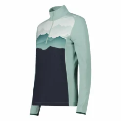 Bedrucktes Half-Zip-Fleeceshirt aus Softech für Damen