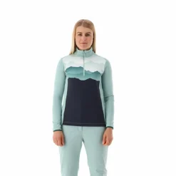 Bedrucktes Half-Zip-Fleeceshirt aus Softech für Damen