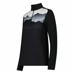 Bedrucktes Half-Zip-Fleeceshirt aus Softech für Damen