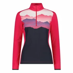 Bedrucktes Half-Zip-Fleeceshirt aus Softech für Damen