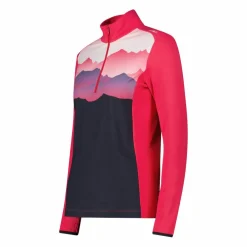 Bedrucktes Half-Zip-Fleeceshirt aus Softech für Damen