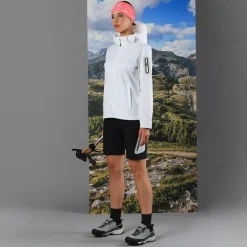 Damen 4 Way Stretch Stoff Bermuda Shorts