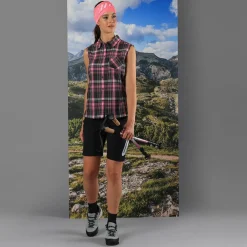 Damen 4 Way Stretch Stoff Bermuda Shorts