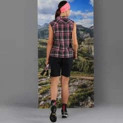 Damen 4 Way Stretch Stoff Bermuda Shorts