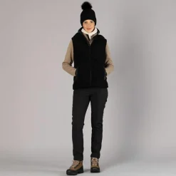 Damen Hose aus Softshell mit sichtbarer Naht vorne