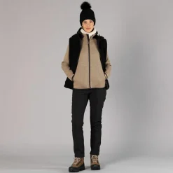 Damen Hose aus Softshell mit sichtbarer Naht vorne