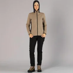 Damen Hose aus Softshell mit sichtbarer Naht vorne