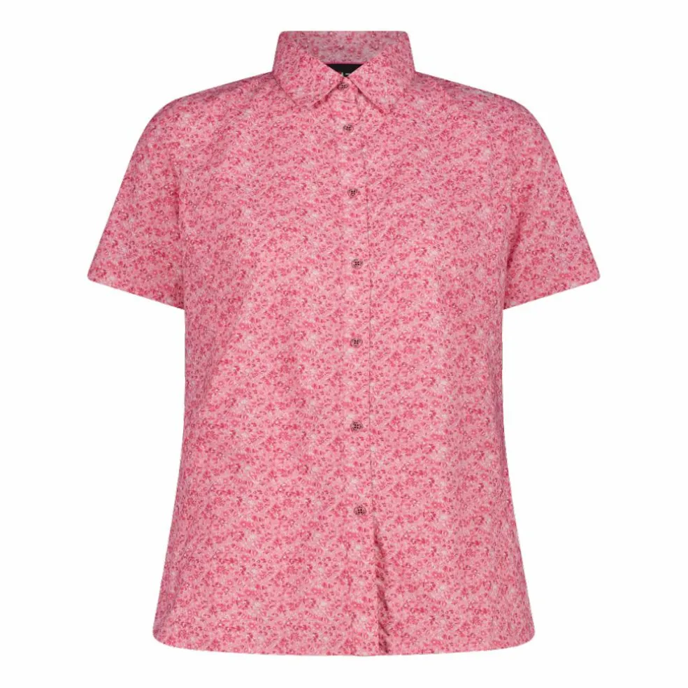 Damen Kurzarm-Bluse mit Karomuster