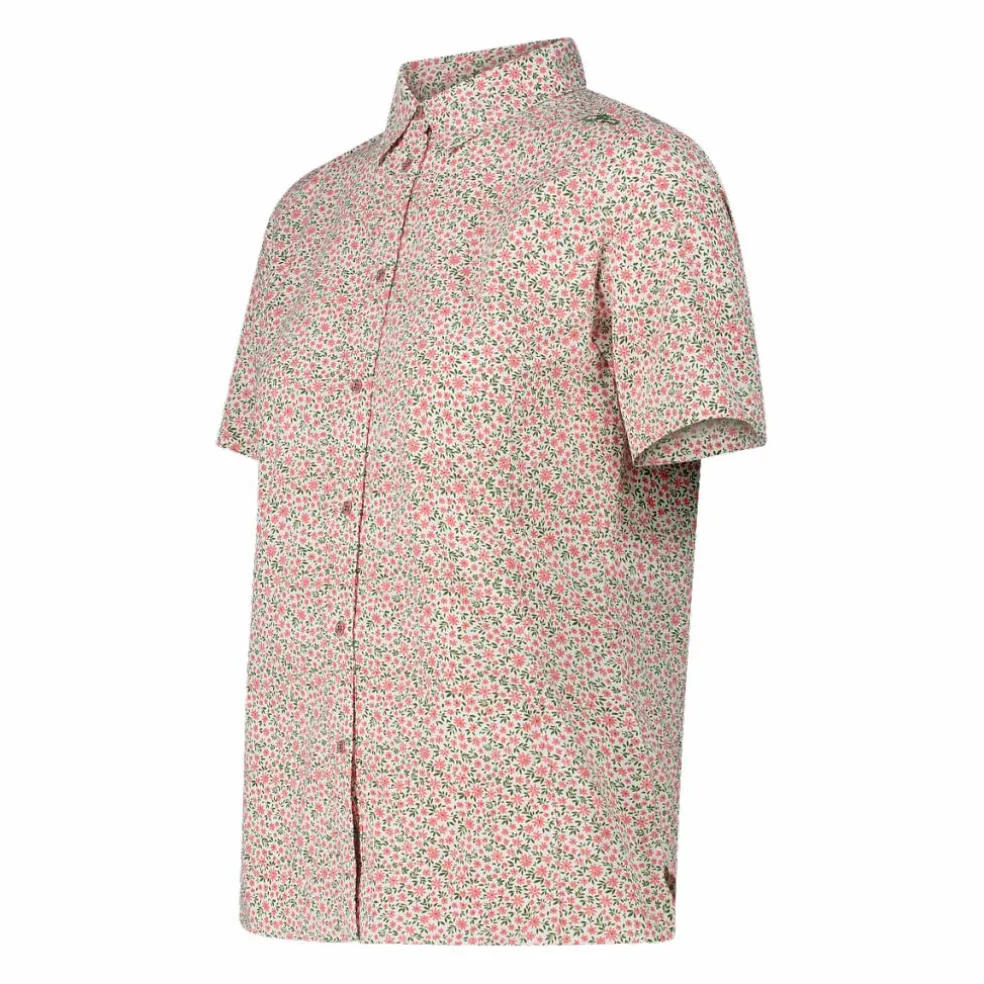 Damen Kurzarm-Bluse mit Karomuster