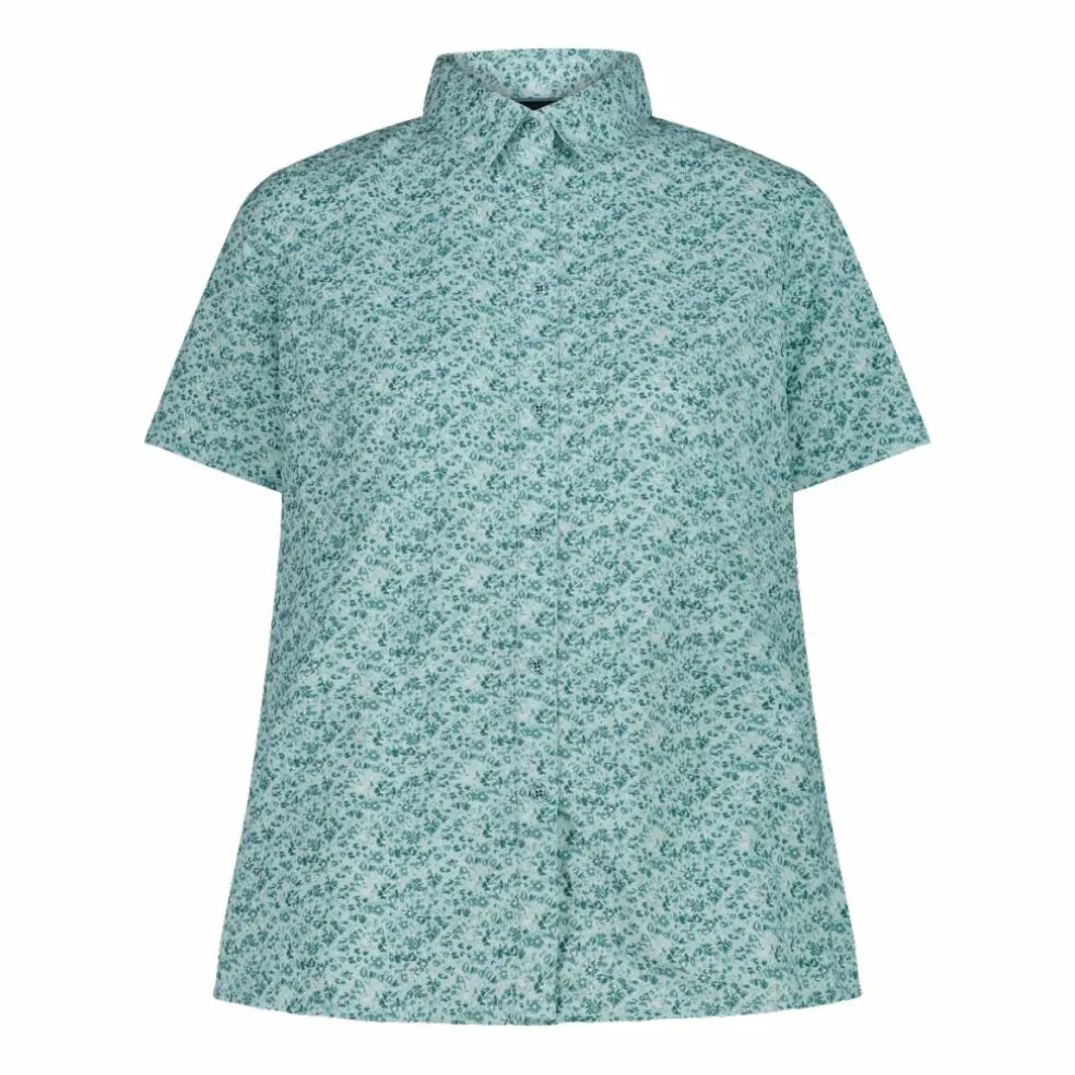 Damen Kurzarm-Bluse mit Karomuster