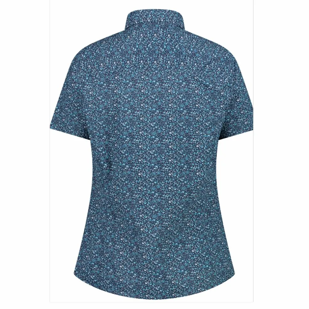 Damen Kurzarm-Bluse mit Karomuster