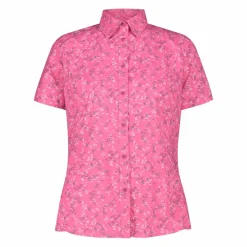 Damen Kurzarm-Bluse mit Karomuster