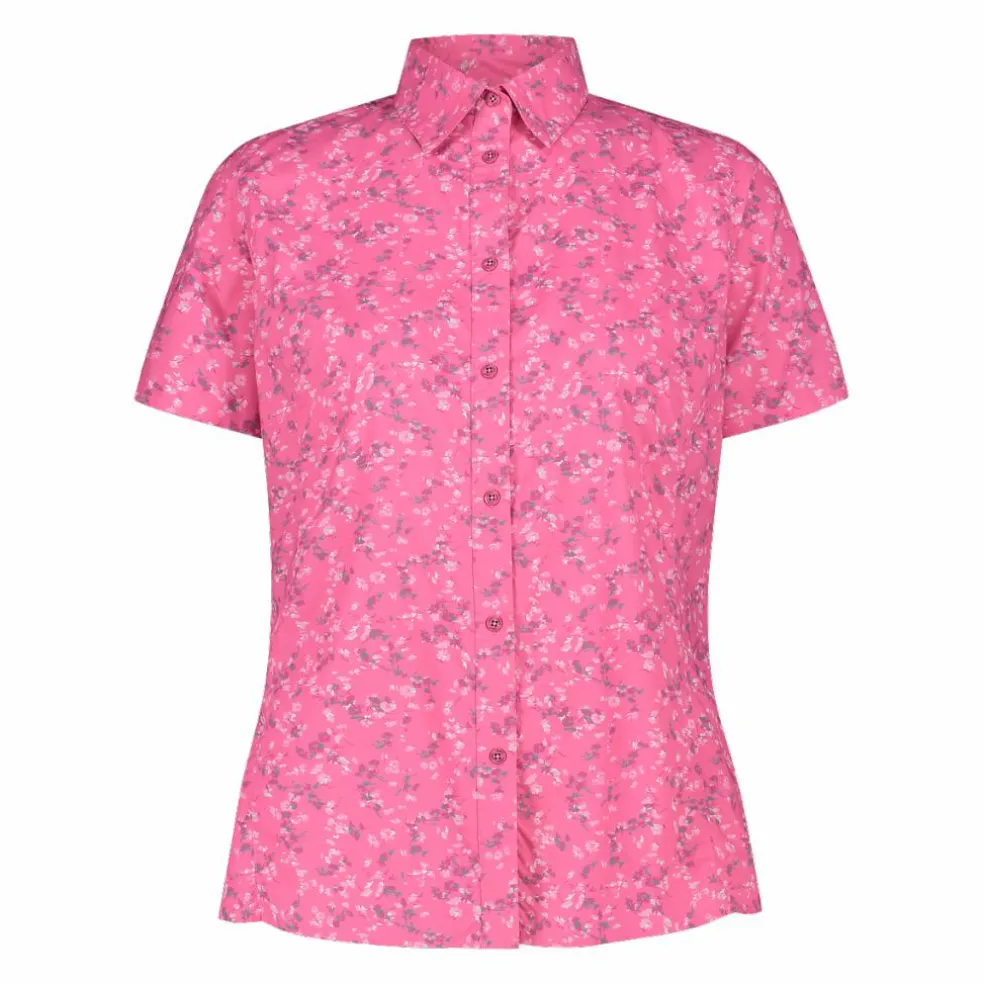 Damen Kurzarm-Bluse mit Karomuster