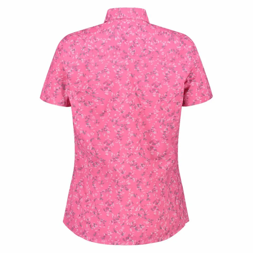 Damen Kurzarm-Bluse mit Karomuster