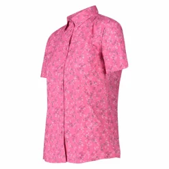 Damen Kurzarm-Bluse mit Karomuster