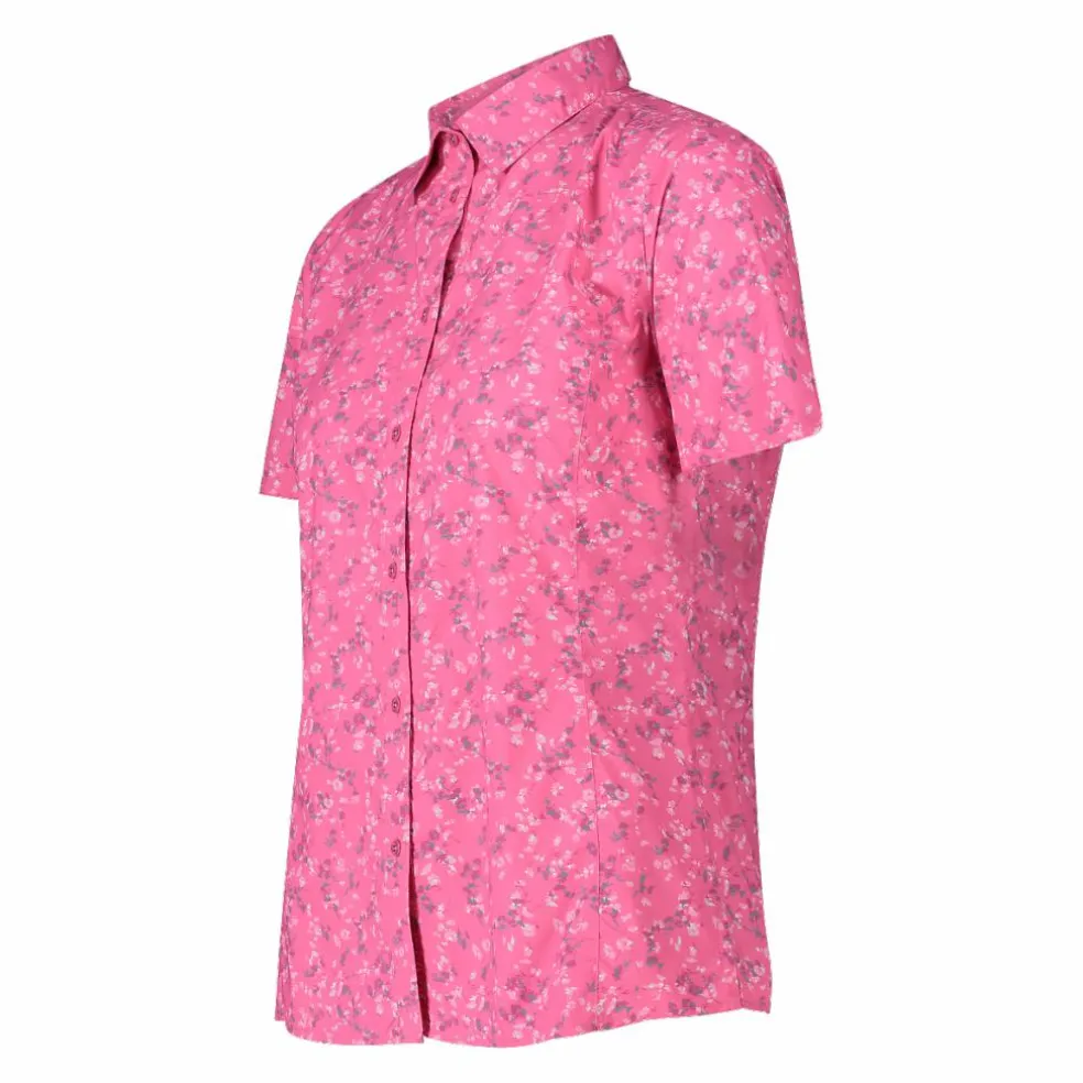 Damen Kurzarm-Bluse mit Karomuster