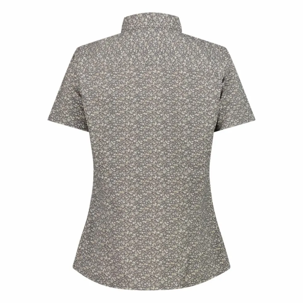 Damen Kurzarm-Bluse mit Karomuster