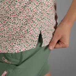 Damen Kurzarm-Bluse mit Karomuster