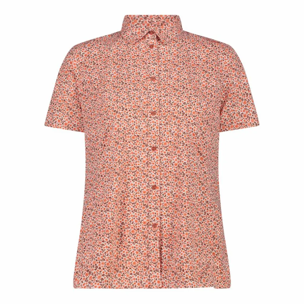 Damen Kurzarm-Bluse mit Karomuster