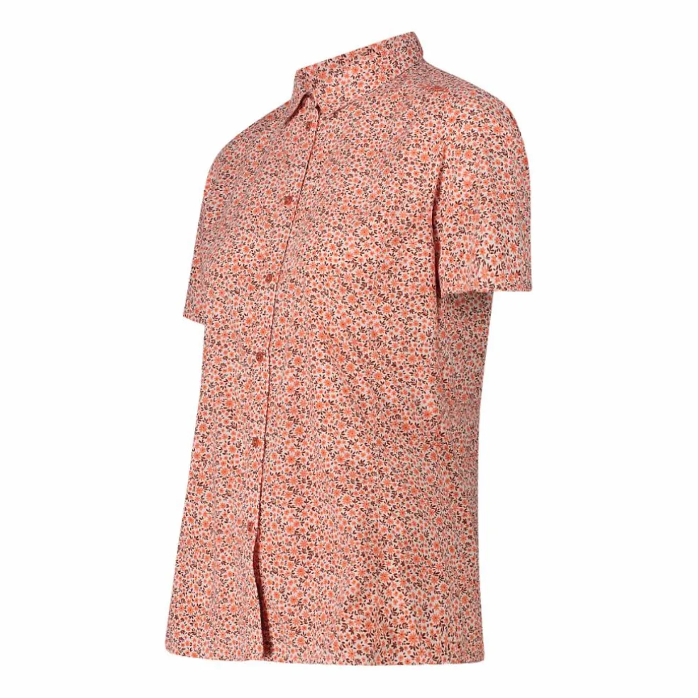 Damen Kurzarm-Bluse mit Karomuster