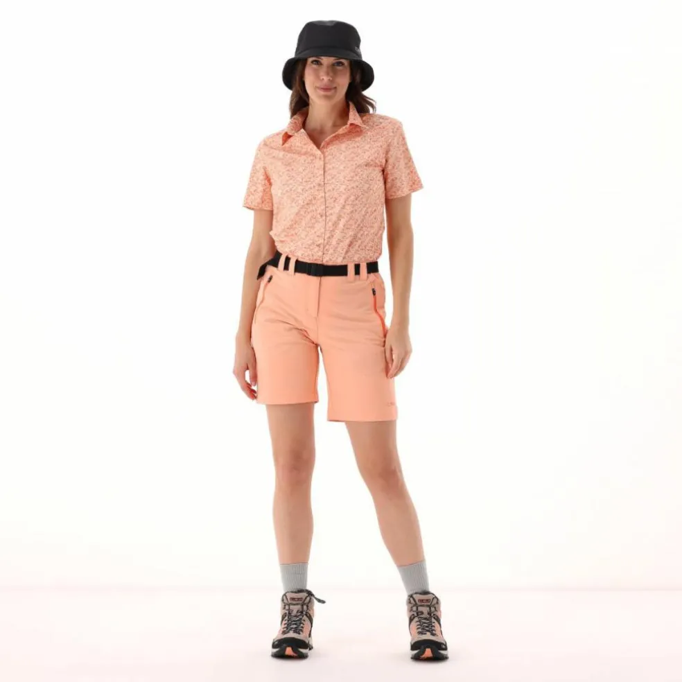 Damen Kurzarm-Bluse mit Karomuster