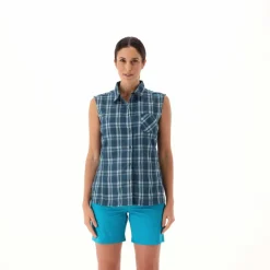 Damen Ärmelloses Hemd mit Karomuster