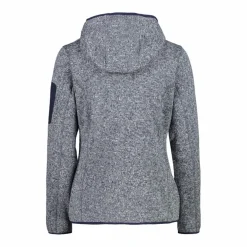 Damen schweres Fleecejacke Knit-Tech in melierter Optik mit Kapuze