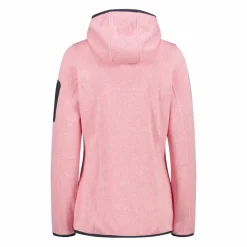 Damen schweres Fleecejacke Knit-Tech in melierter Optik mit Kapuze