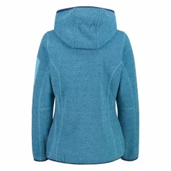 Damen schweres Fleecejacke Knit-Tech in melierter Optik mit Kapuze