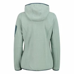 Damen schweres Fleecejacke Knit-Tech in melierter Optik mit Kapuze