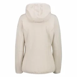 Damen schweres Fleecejacke Knit-Tech in melierter Optik mit Kapuze