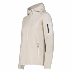 Damen schweres Fleecejacke Knit-Tech in melierter Optik mit Kapuze