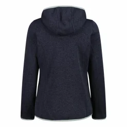 Damen schweres Fleecejacke Knit-Tech in melierter Optik mit Kapuze