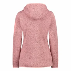 Damen schweres Fleecejacke Knit-Tech in melierter Optik mit Kapuze