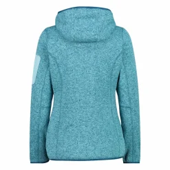 Damen schweres Fleecejacke Knit-Tech in melierter Optik mit Kapuze