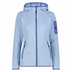 Damen schweres Fleecejacke Knit-Tech in melierter Optik mit Kapuze