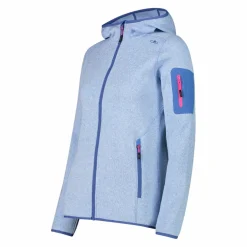 Damen schweres Fleecejacke Knit-Tech in melierter Optik mit Kapuze