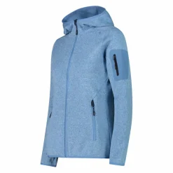 Damen schweres Fleecejacke Knit-Tech in melierter Optik mit Kapuze