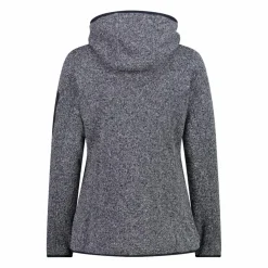 Damen schweres Fleecejacke Knit-Tech in melierter Optik mit Kapuze