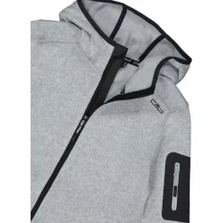 Damen schweres Fleecejacke Knit-Tech in melierter Optik mit Kapuze