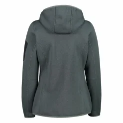 Damen schweres Fleecejacke Knit-Tech in melierter Optik mit Kapuze