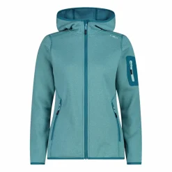 Damen schweres Fleecejacke Knit-Tech in melierter Optik mit Kapuze