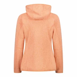 Damen schweres Fleecejacke Knit-Tech in melierter Optik mit Kapuze