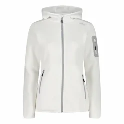 Damen schweres Fleecejacke Knit-Tech in melierter Optik mit Kapuze